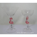 Custom Flamingo Stem Glass Glasses Martini